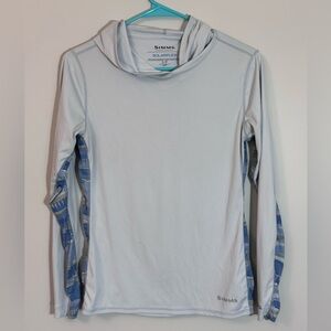 Simms SolarFlex Light Gray Fishing Shirt